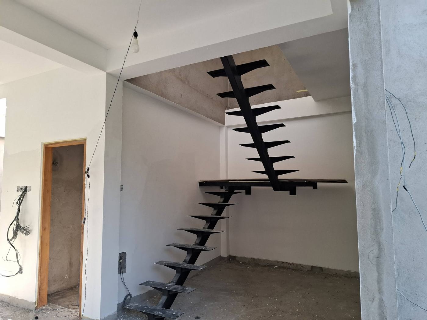 Exterior wall finishing work